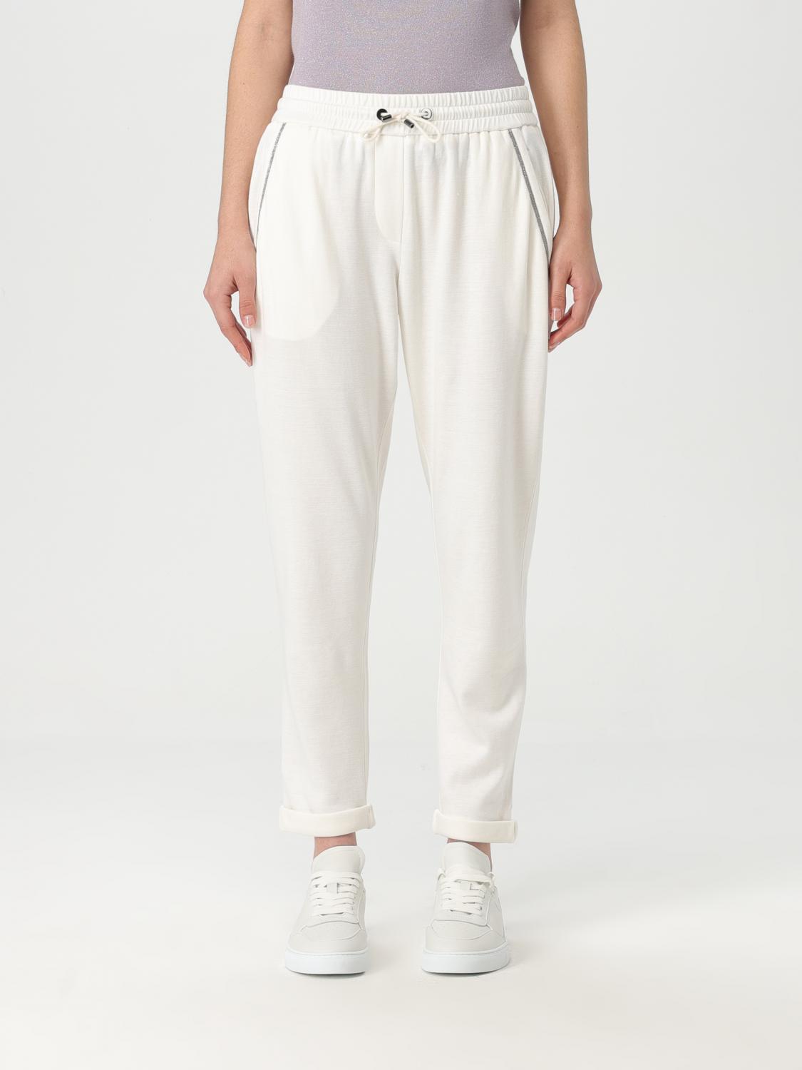 BRUNELLO CUCINELLI PANTS: Pants woman Brunello Cucinelli, Natural - Img 1