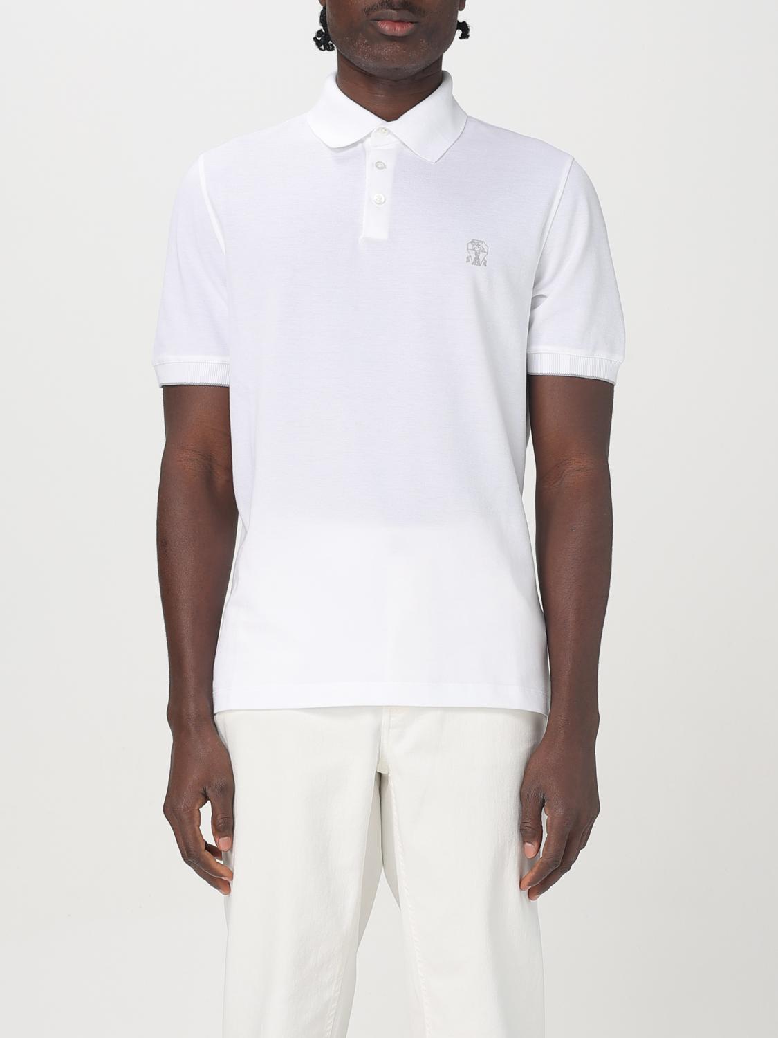 BRUNELLO CUCINELLI POLO: Polo homme Brunello Cucinelli, Blanc - Img 1