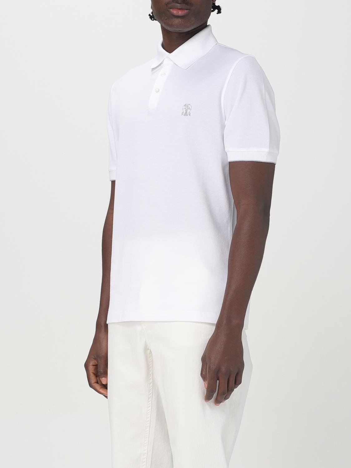 BRUNELLO CUCINELLI POLO: Polo homme Brunello Cucinelli, Blanc - Img 4