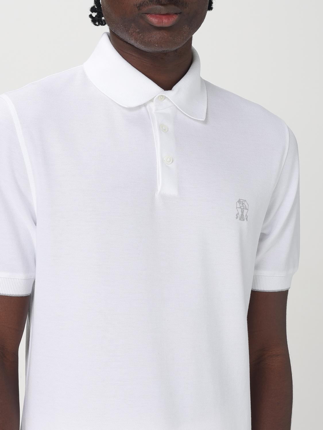 BRUNELLO CUCINELLI POLO: Polo homme Brunello Cucinelli, Blanc - Img 5