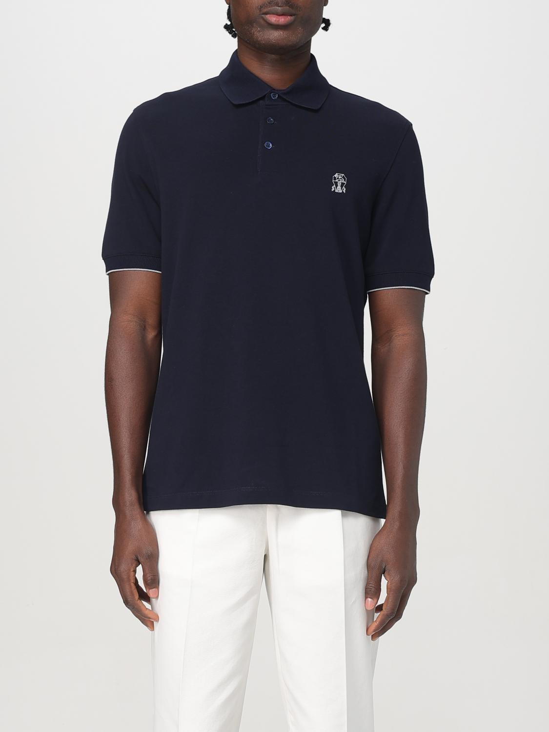 BRUNELLO CUCINELLI POLO SHIRT: Polo shirt men Brunello Cucinelli, Blue - Img 1