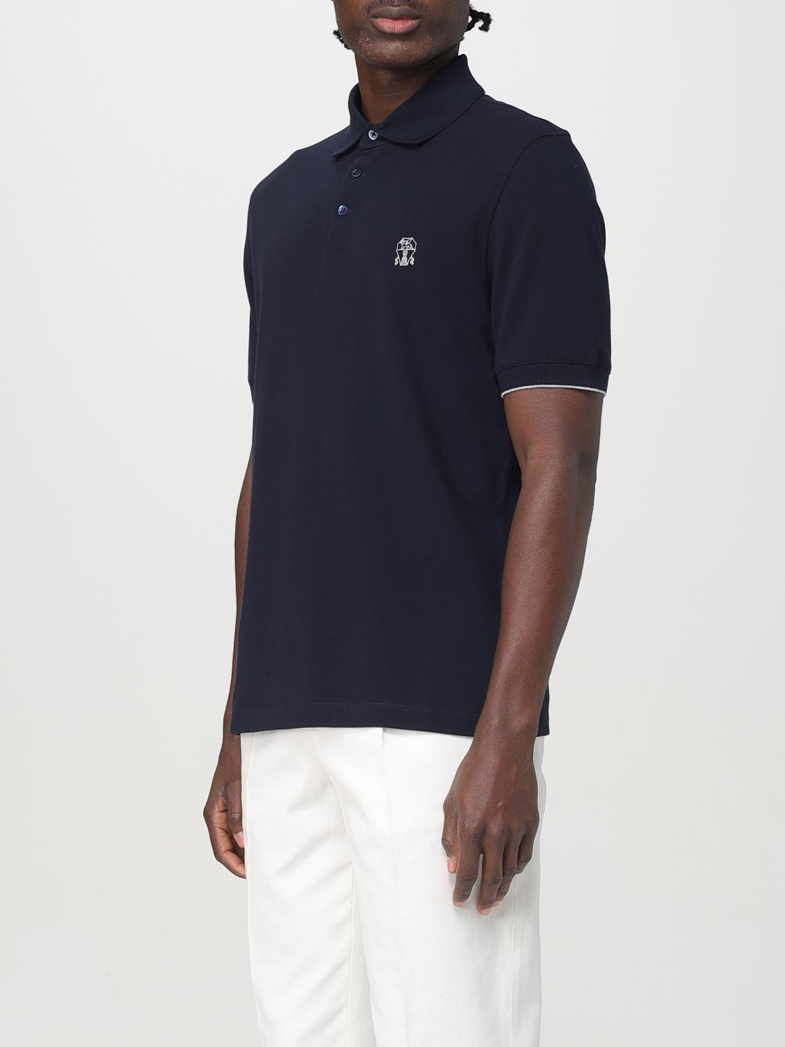 BRUNELLO CUCINELLI POLO SHIRT: Polo shirt men Brunello Cucinelli, Blue - Img 4