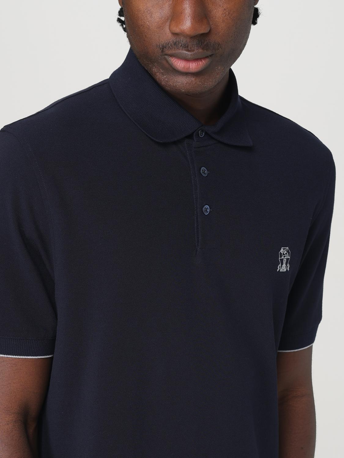 BRUNELLO CUCINELLI POLO SHIRT: Polo shirt men Brunello Cucinelli, Blue - Img 5