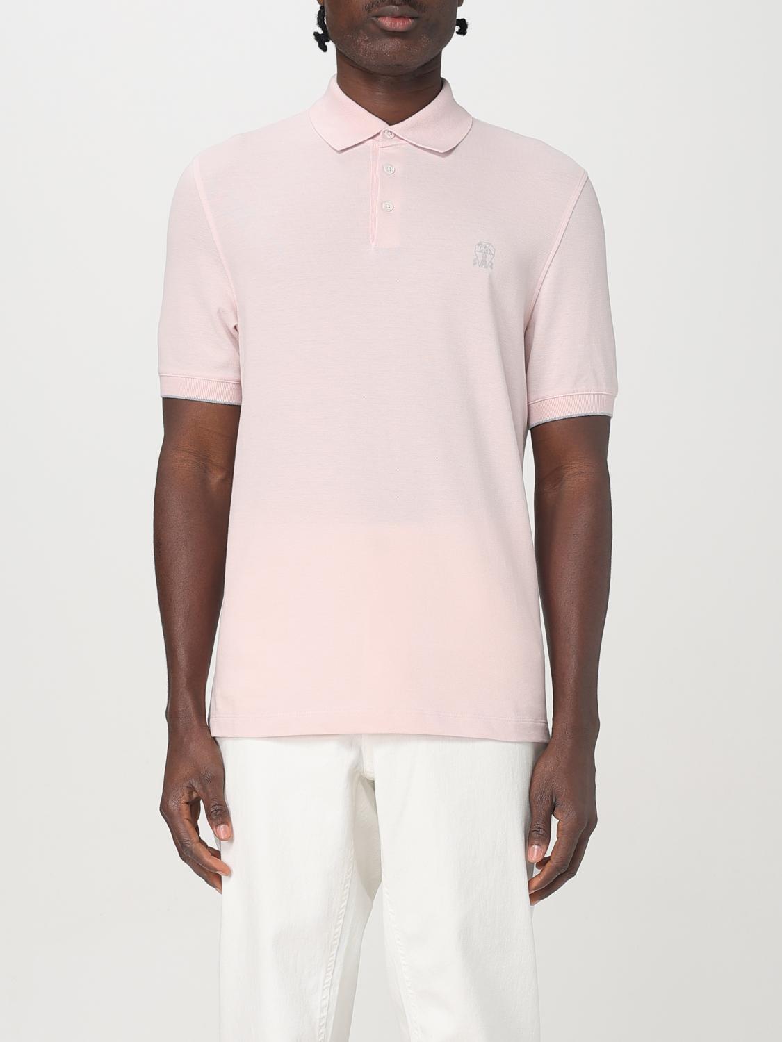 BRUNELLO CUCINELLI POLO: Polo hombre Brunello Cucinelli, Rosa - Img 1