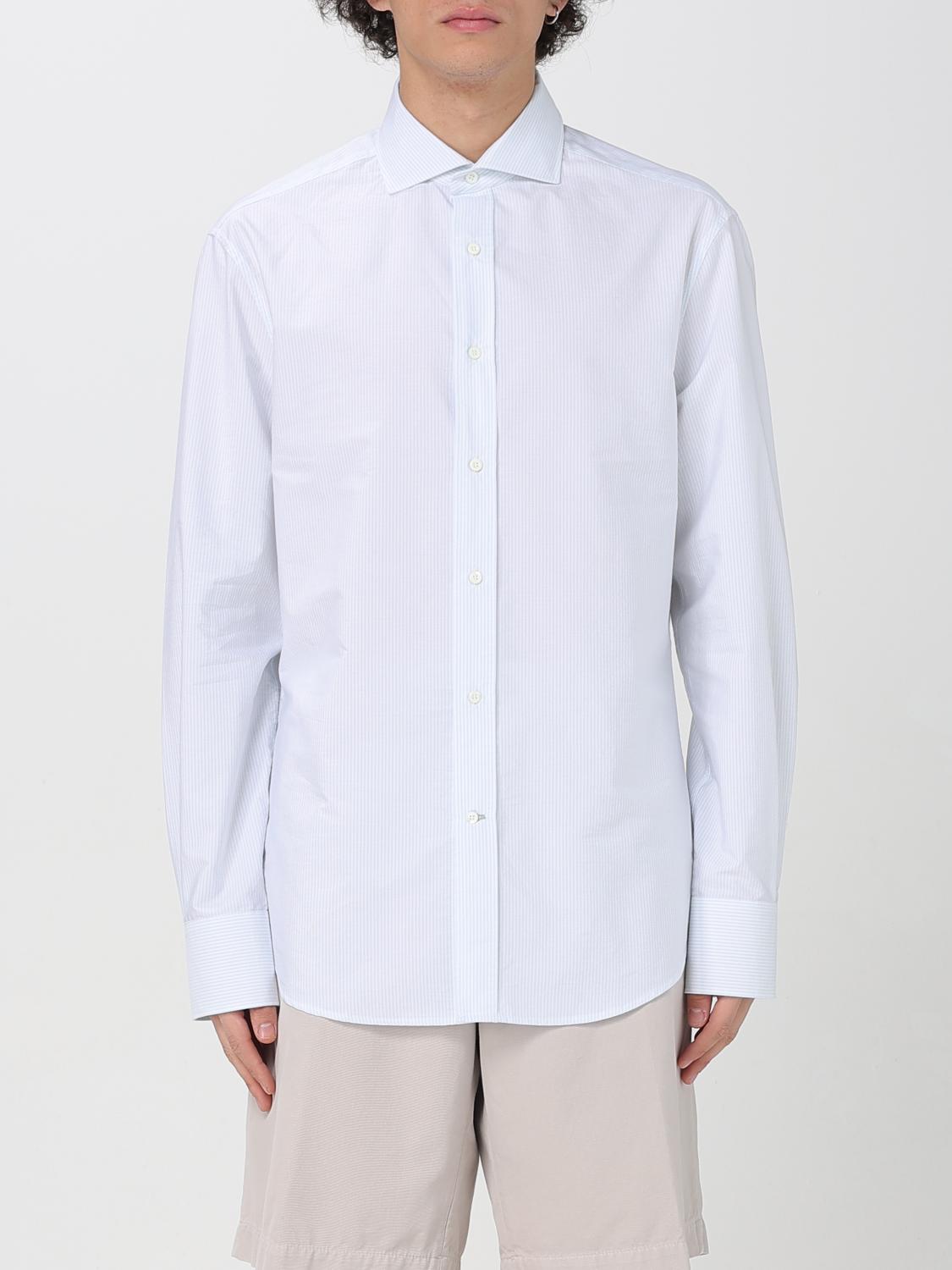 BRUNELLO CUCINELLI CAMICIA: Camicia Brunello Cucinelli in cotone , Grigio 1 - Img 1
