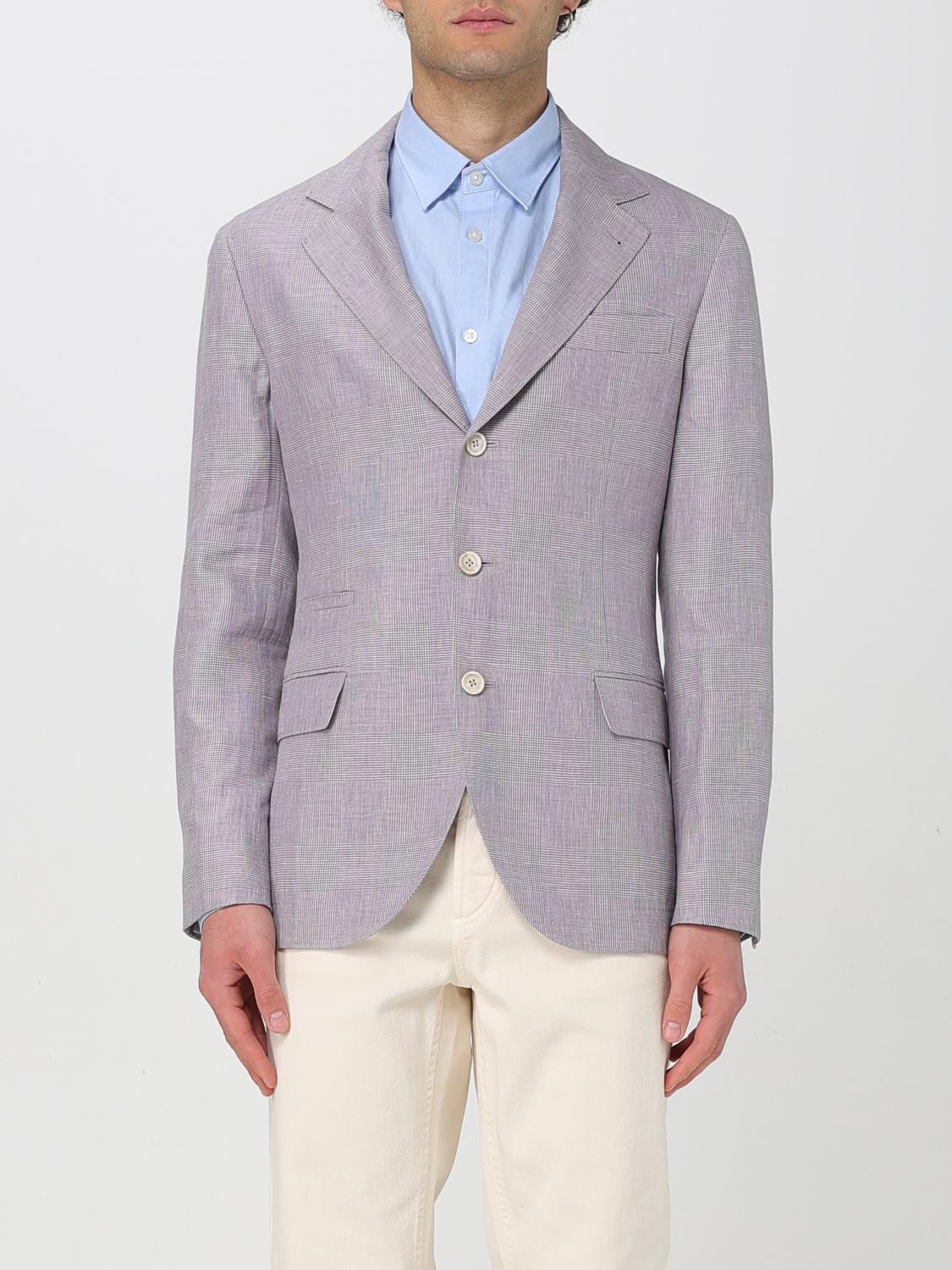 BRUNELLO CUCINELLI BLAZER: Brunello Cucinelli men's blazer, Lilac - Img 1