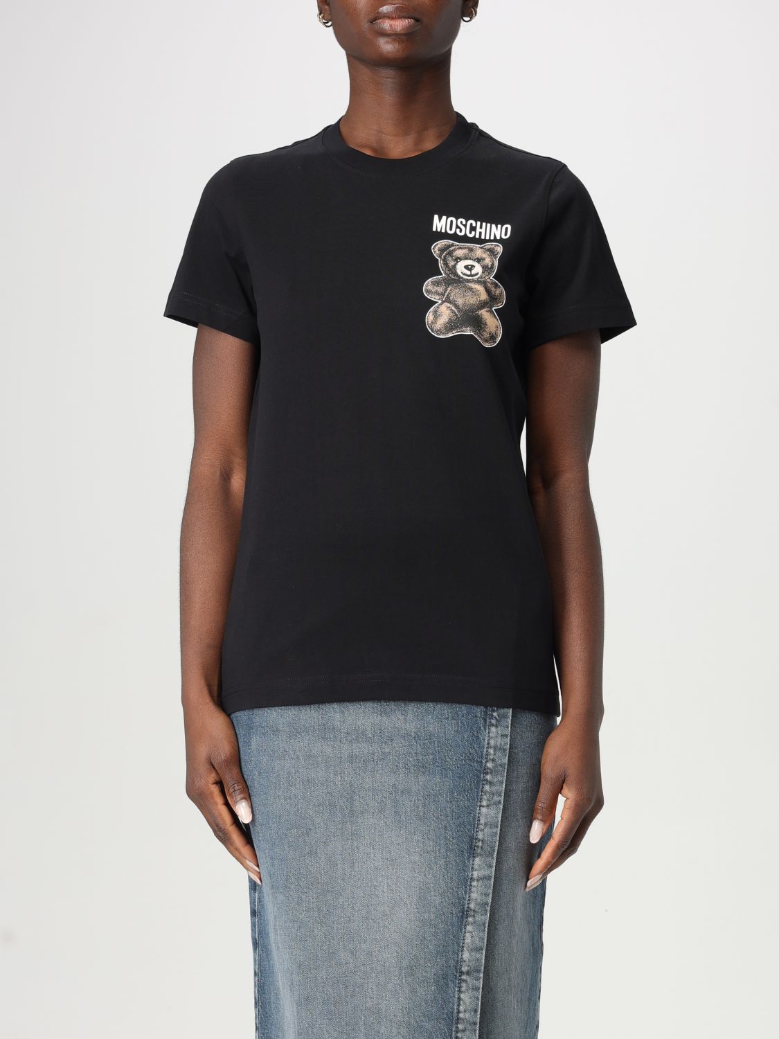 MOSCHINO COUTURE T-SHIRT: T-shirt Moschino Couture in cotone con logo , Nero - Img 1