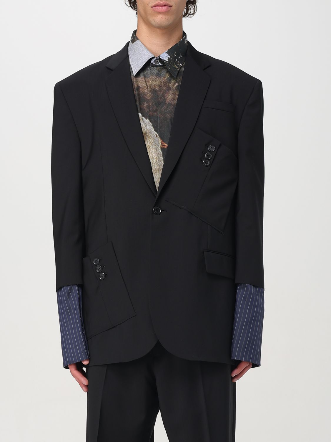 MOSCHINO COUTURE BLAZER: Blazer homme Moschino Couture, Noir - Img 1