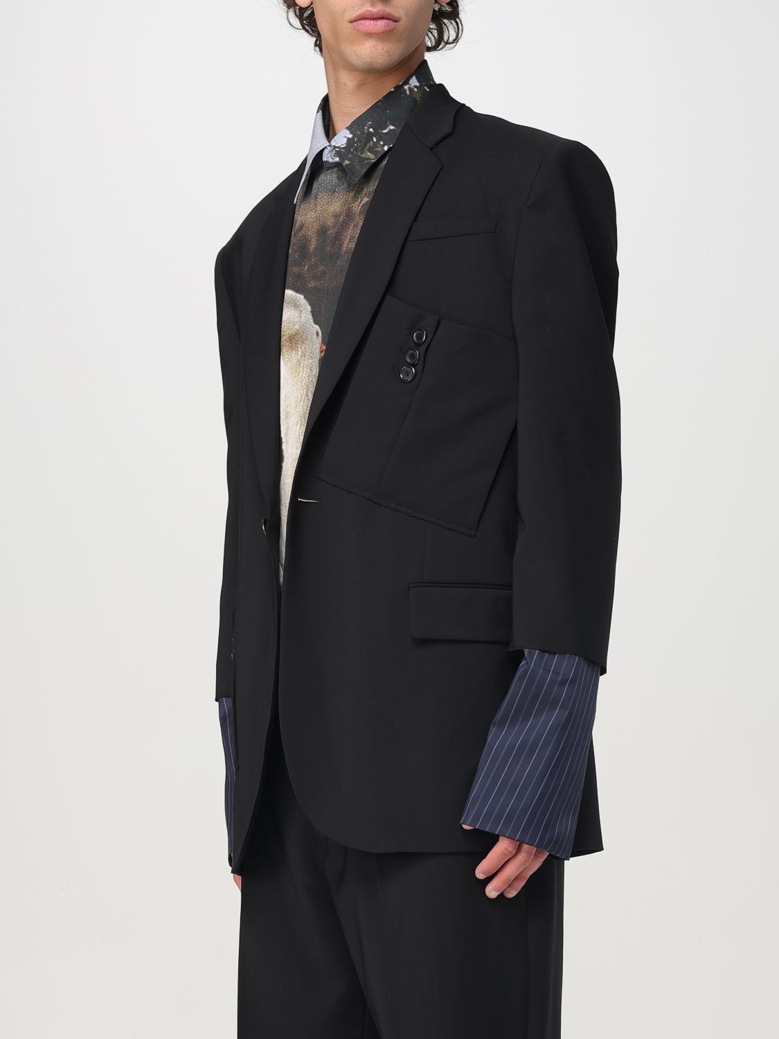 MOSCHINO COUTURE BLAZER: Blazer homme Moschino Couture, Noir - Img 4