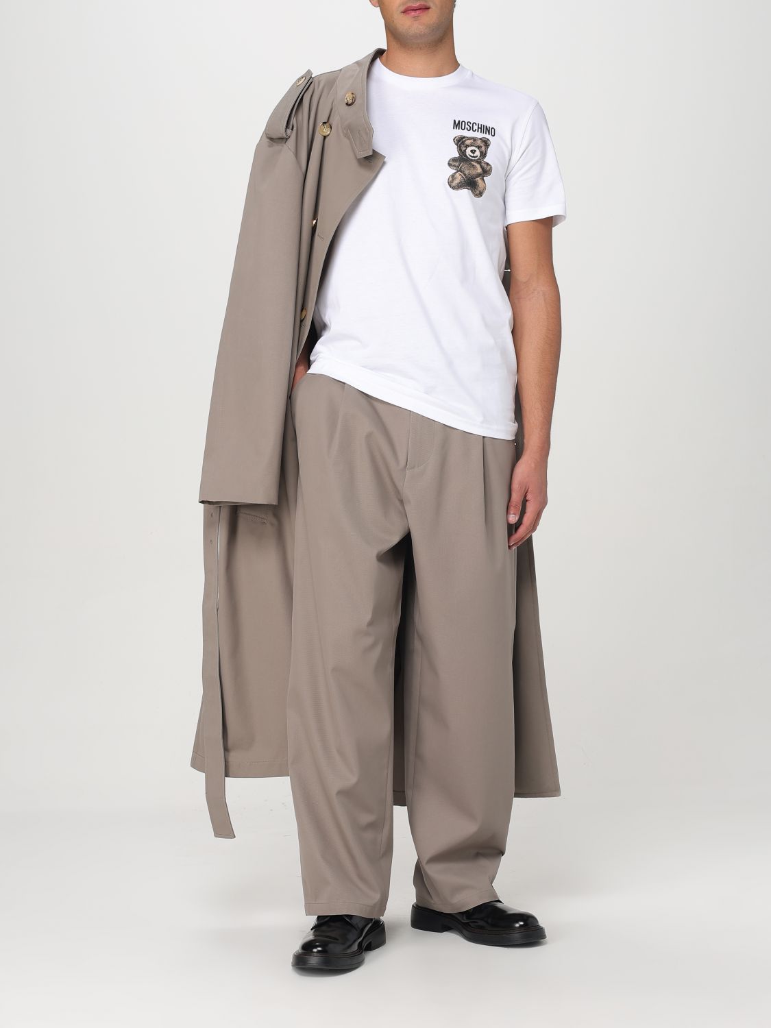 MOSCHINO COUTURE PANTS: Pants men Moschino Couture, Beige - Img 2