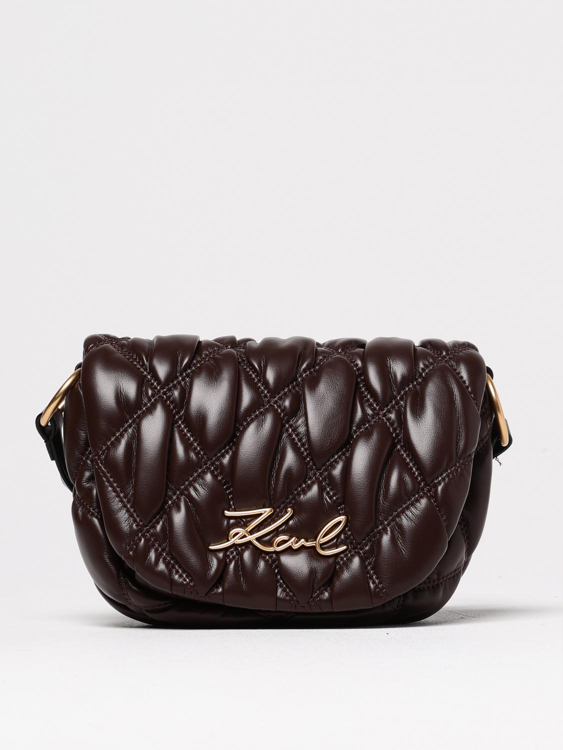 KARL LAGERFELD MINI BAG: Crossbody bags woman Karl Lagerfeld, Brown - Img 1