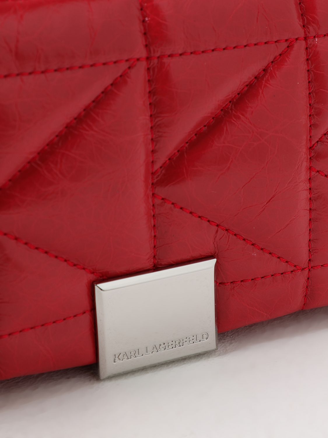 KARL LAGERFELD MINI BAG: Crossbody bags woman Karl Lagerfeld, Red - Img 3