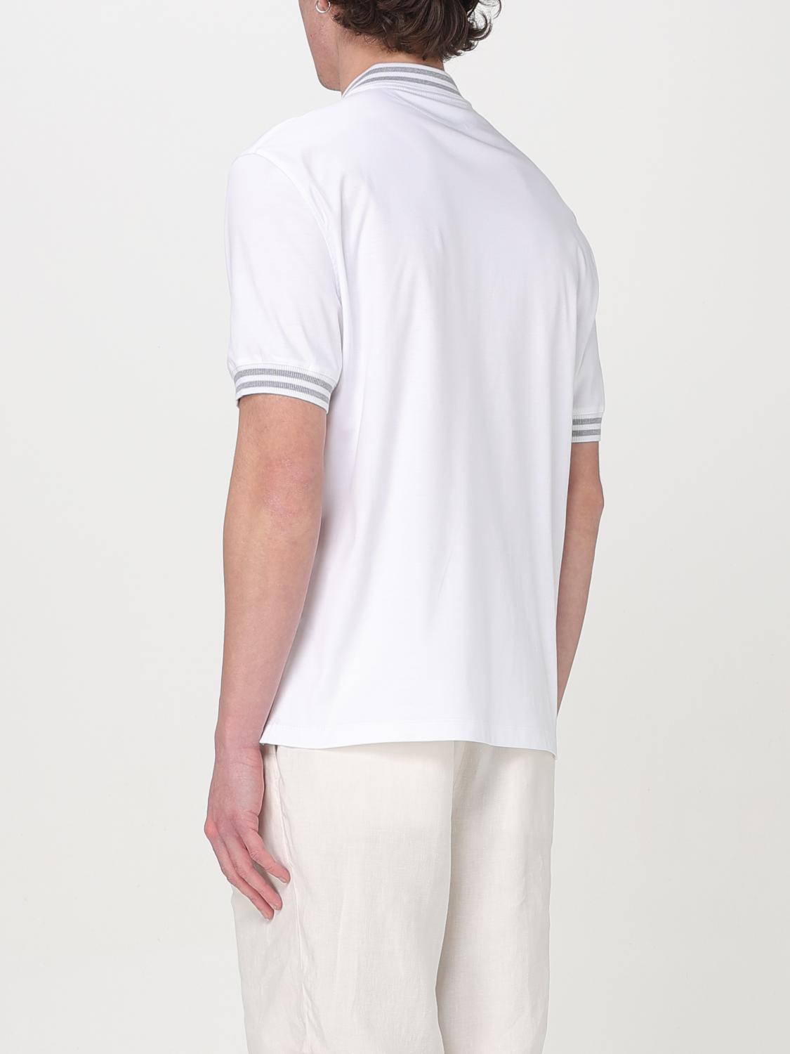 BRUNELLO CUCINELLI POLO SHIRT: Polo shirt men Brunello Cucinelli, White - Img 3