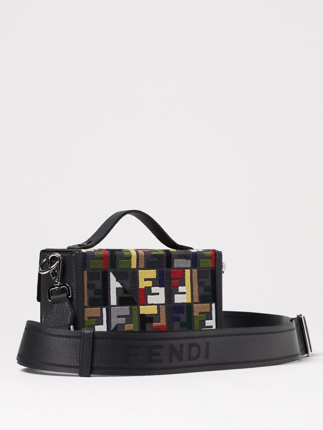 FENDI 手袋: 手袋 男士 Fendi, 灰色 - Img 3