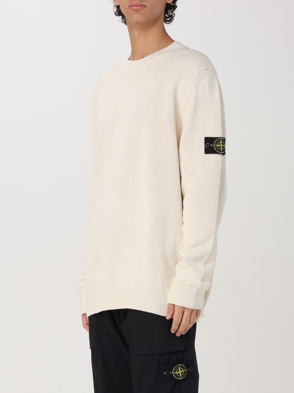 STONE ISLAND セーター: スウェットシャツ メンズ Stone Island, ホワイト - Img 4