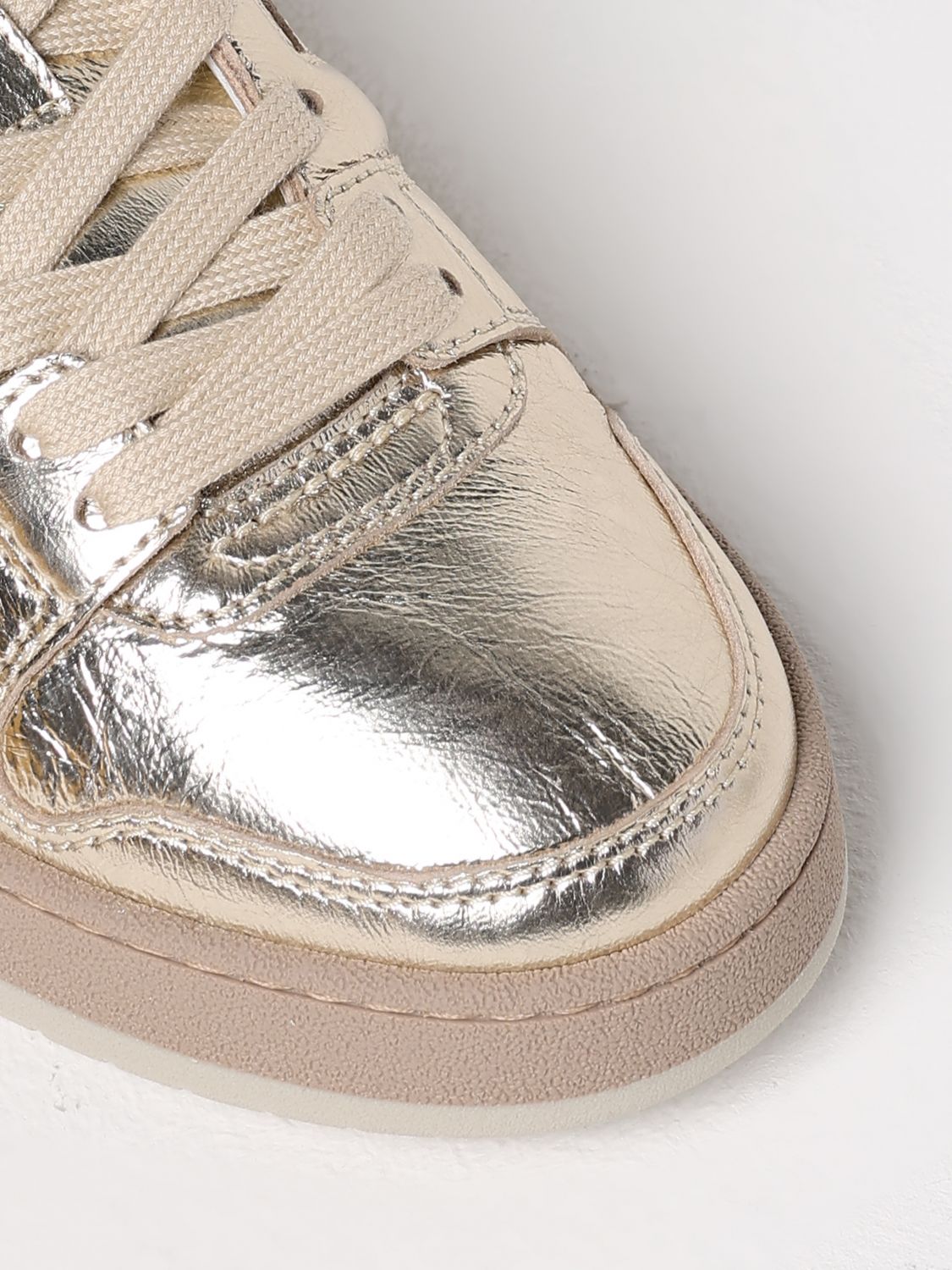 FENDI SNEAKERS: Sneakers Match Fendi in nappa laminata , Oro - Img 4