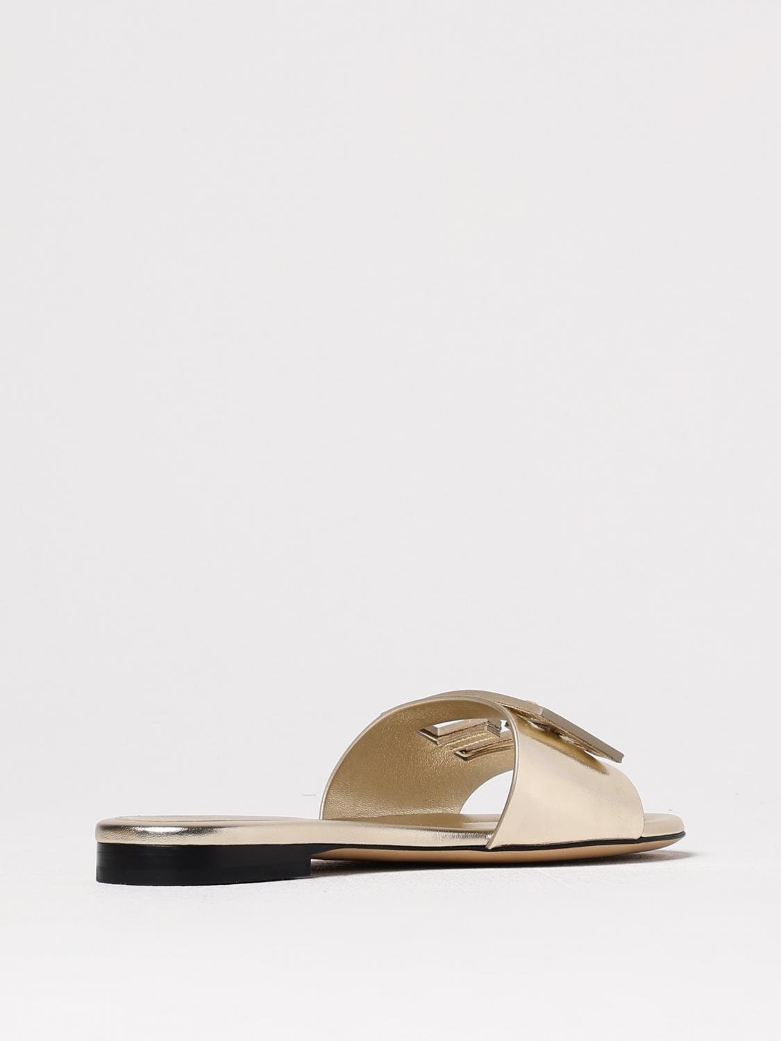 FENDI FLAT SANDALS: Flat sandals woman Fendi, Gold - Img 3