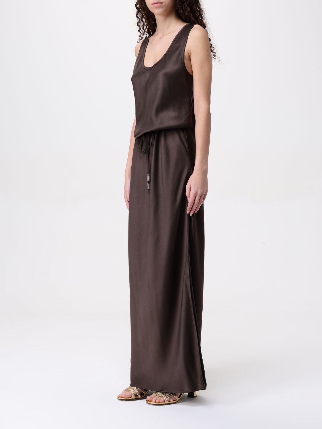 BRUNELLO CUCINELLI DRESS: Dress woman Brunello Cucinelli, Brown - Img 3