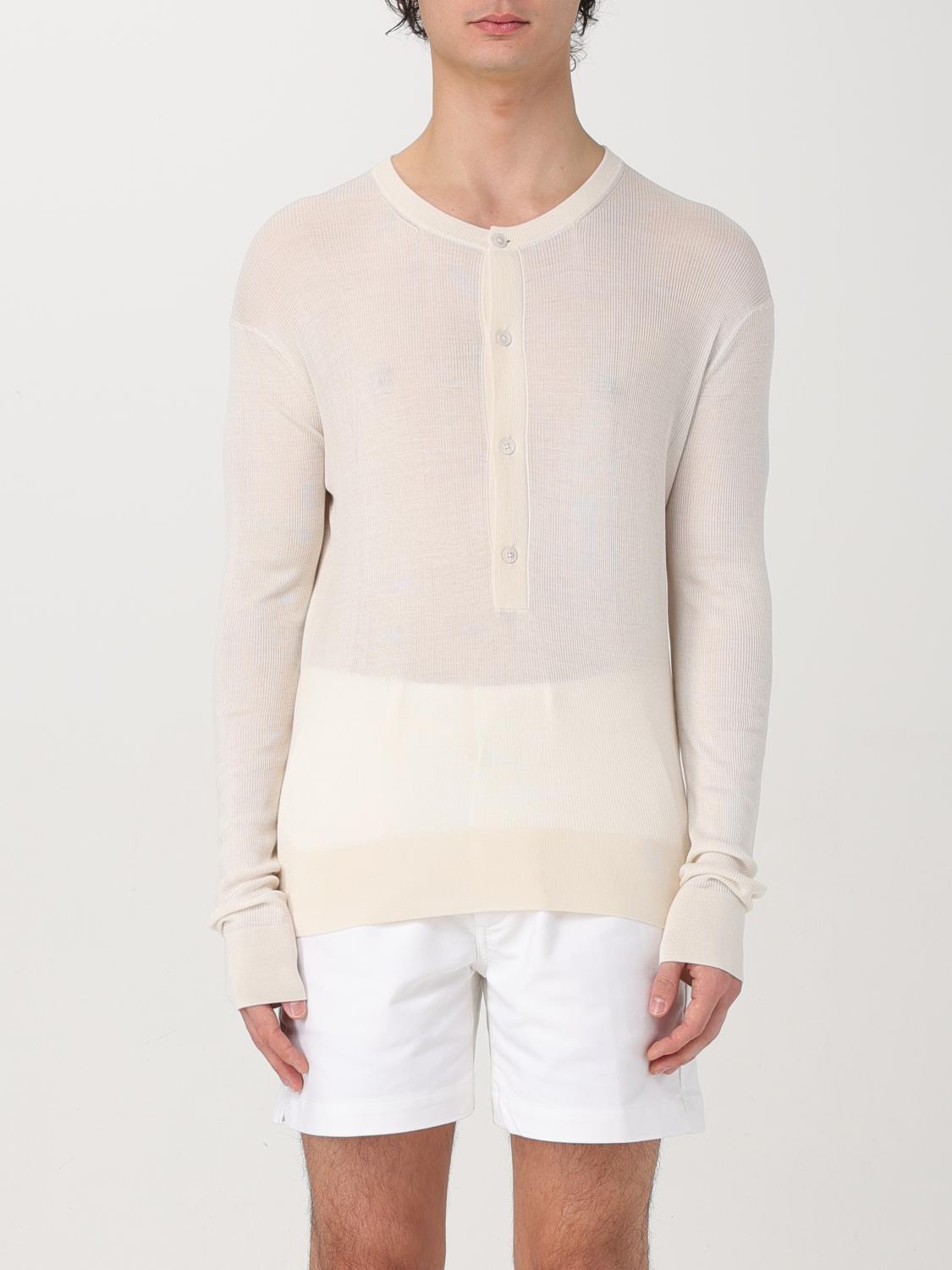 TOM FORD POLO SHIRT: Sweatshirt men Tom Ford, White - Img 1