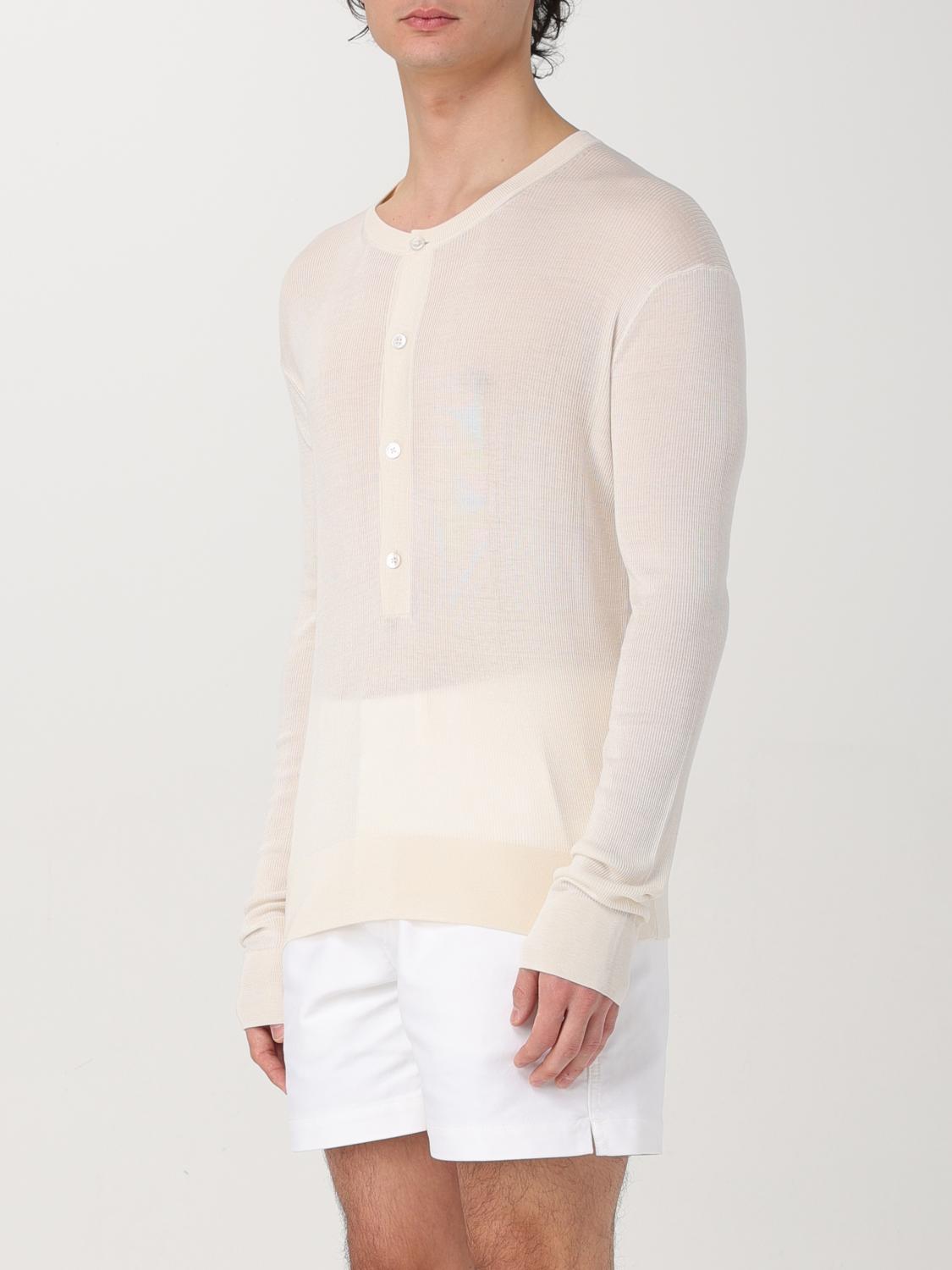 TOM FORD POLO SHIRT: Sweatshirt men Tom Ford, White - Img 4