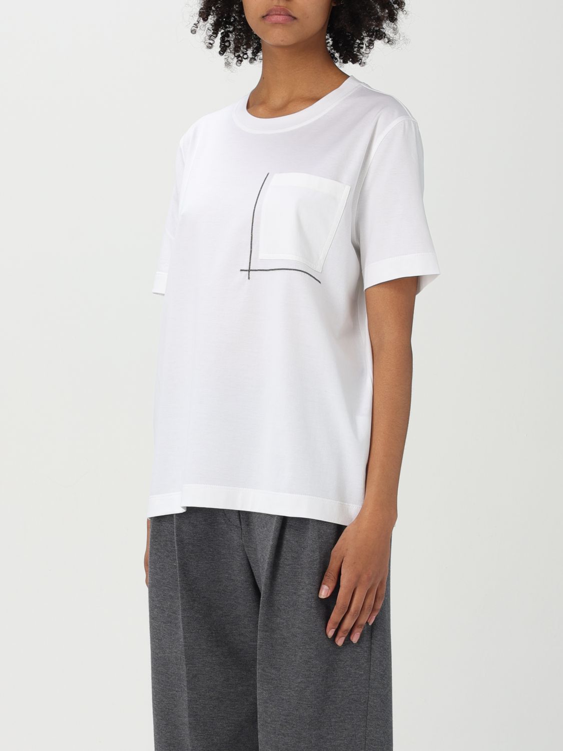 BRUNELLO CUCINELLI T-SHIRT: T-shirt woman Brunello Cucinelli, White - Img 4