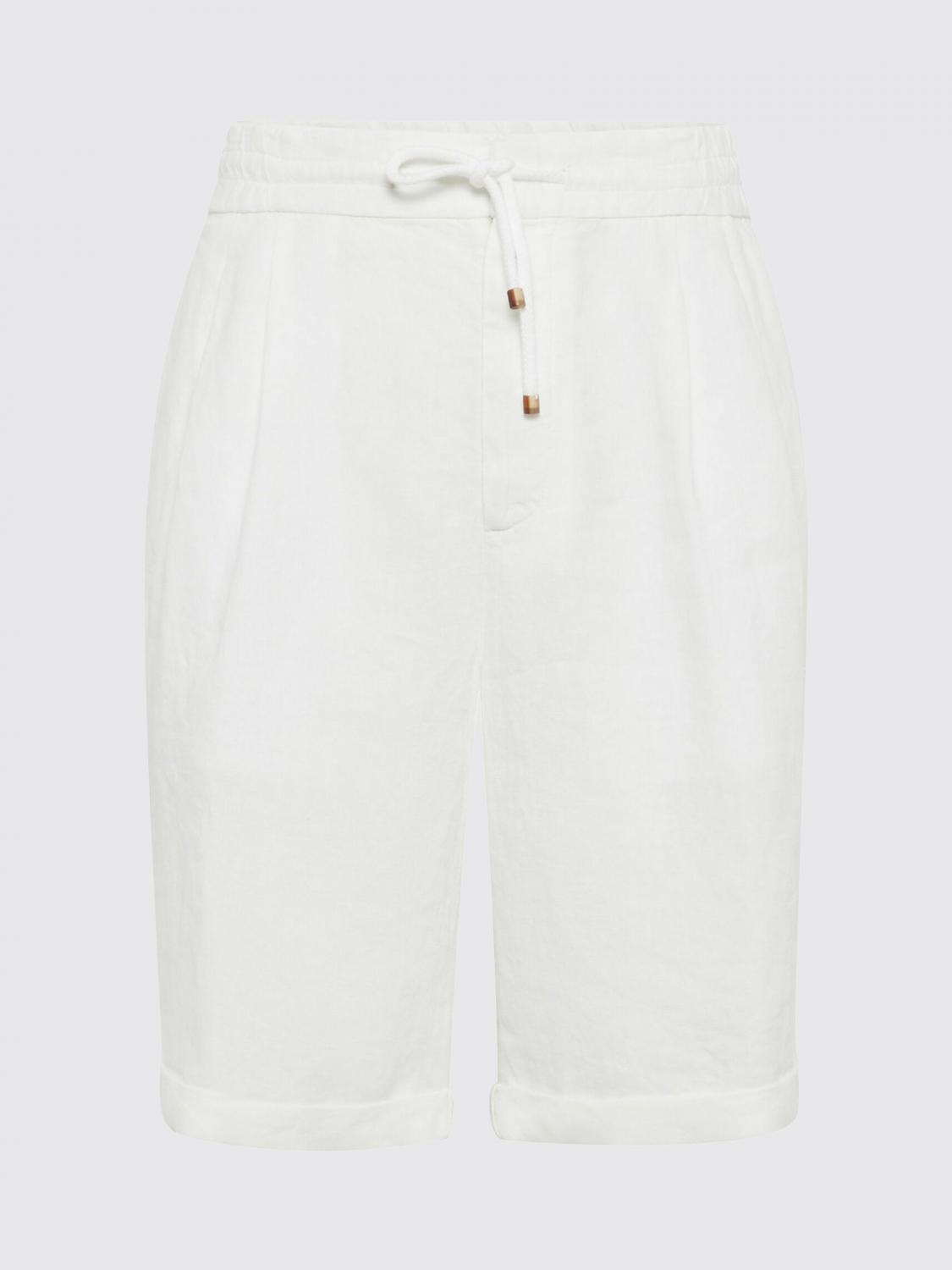 BRUNELLO CUCINELLI SHORTS: Short men Brunello Cucinelli, White 1 - Img 1