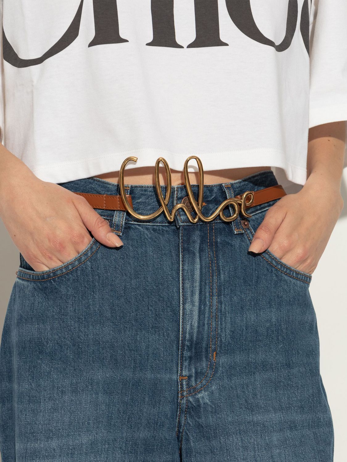 CHLOÉ BELT: Belt woman ChloÉ, Brown - Img 2