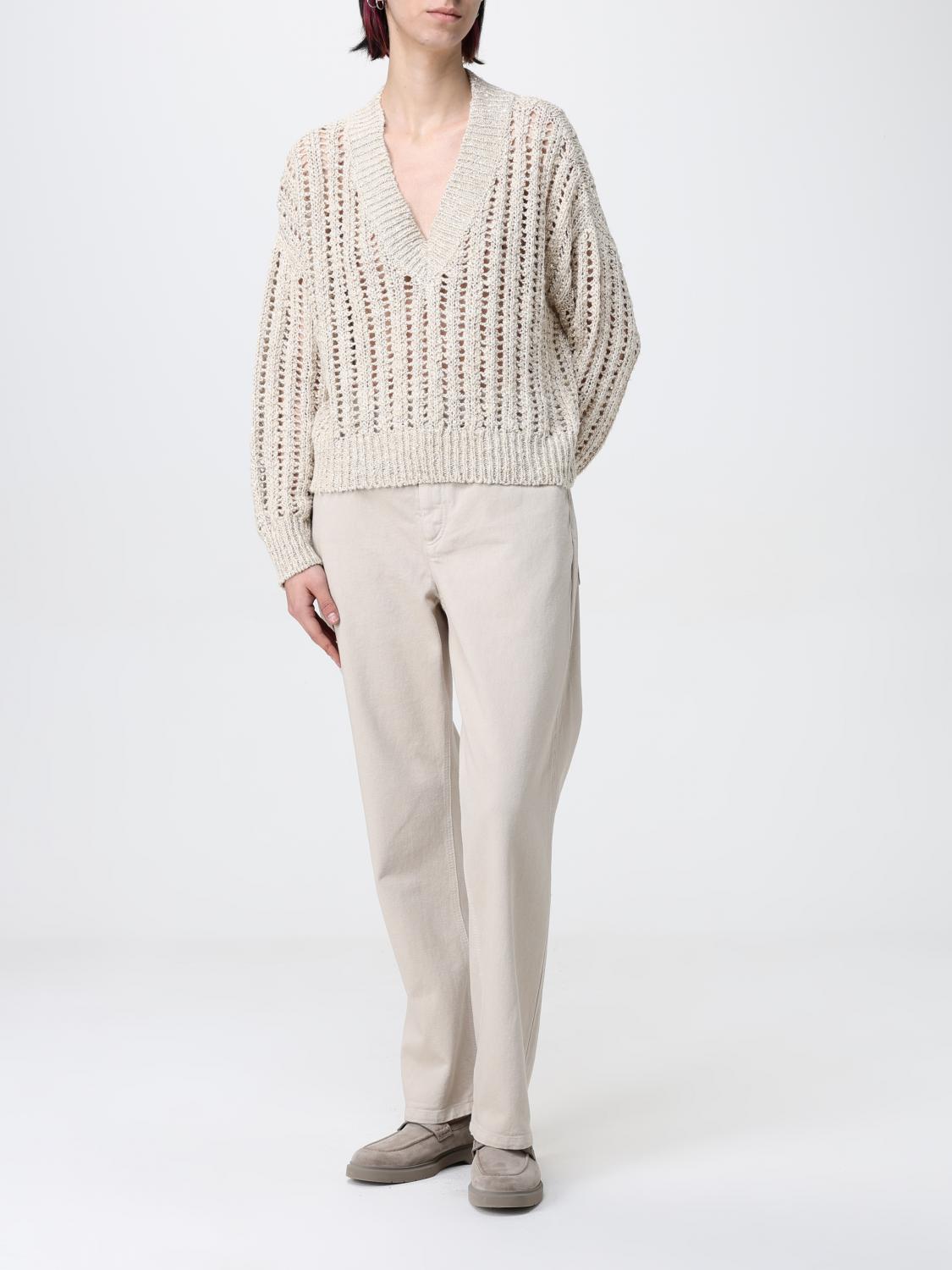 BRUNELLO CUCINELLI JERSEY: Cárdigan mujer Brunello Cucinelli, Beige - Img 2