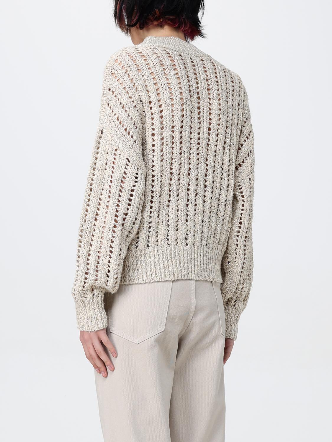 BRUNELLO CUCINELLI JERSEY: Cárdigan mujer Brunello Cucinelli, Beige - Img 3