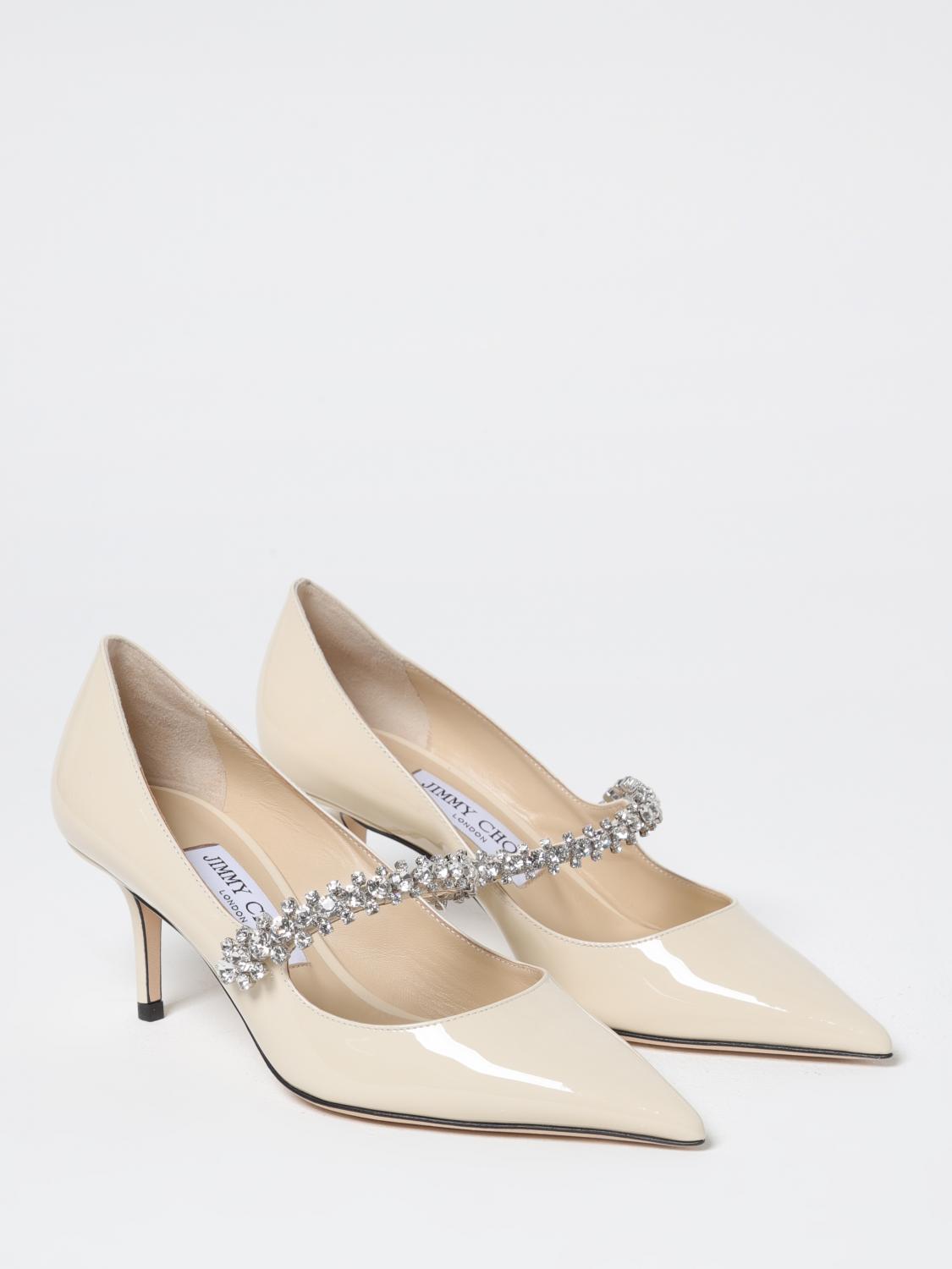 JIMMY CHOO PUMPS: Bing Pumps aus Lackleder mit Kristallen Jimmy Choo, Weiß - Img 2