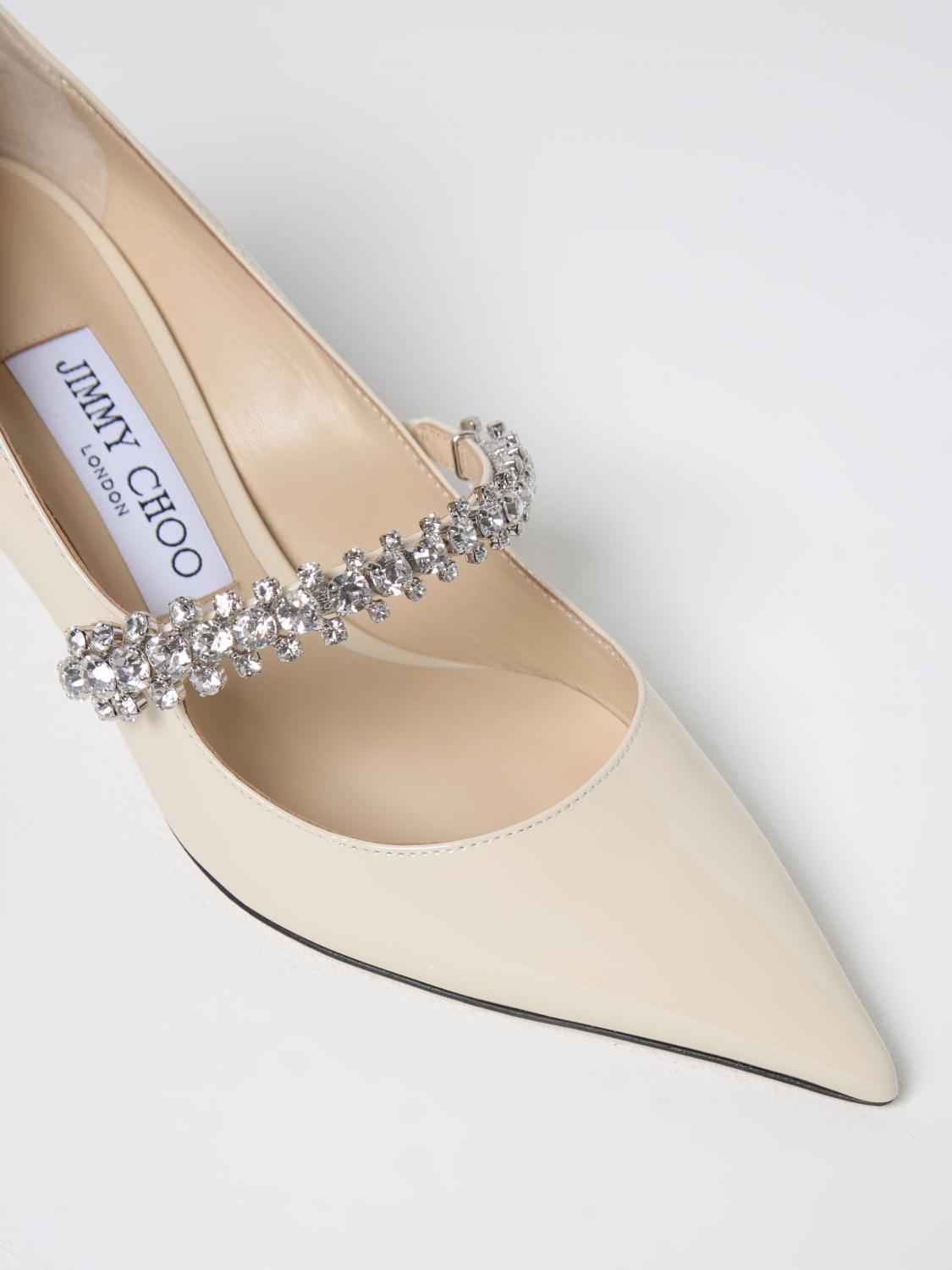 JIMMY CHOO PUMPS: Bing Pumps aus Lackleder mit Kristallen Jimmy Choo, Weiß - Img 4