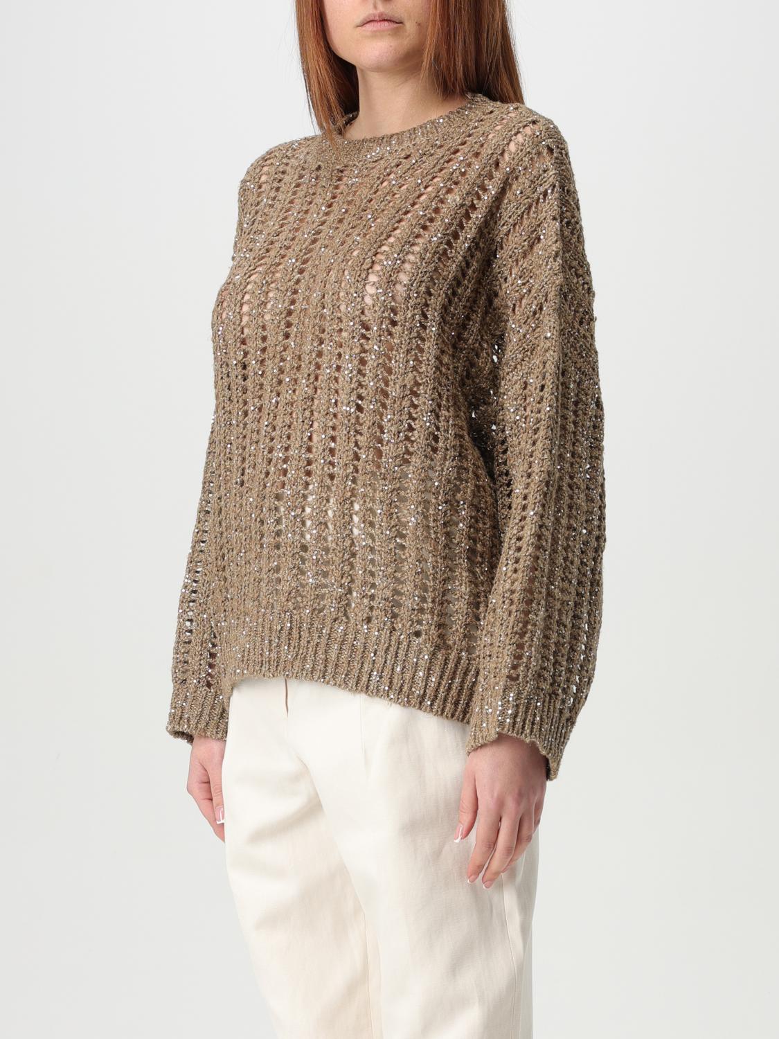 BRUNELLO CUCINELLI SWEATER: Cardigan woman Brunello Cucinelli, Brown - Img 4