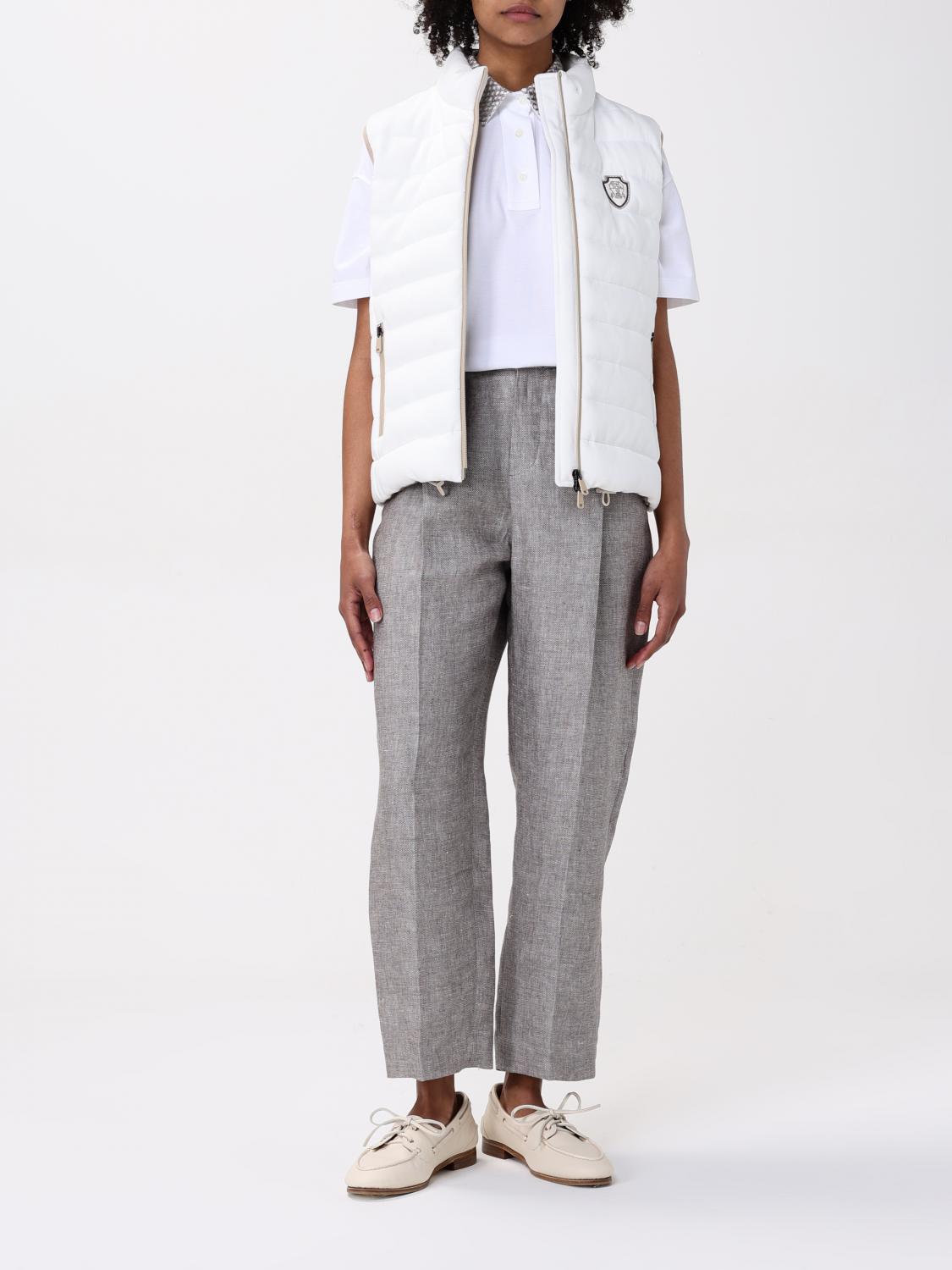 BRUNELLO CUCINELLI 马甲: 马甲 女士 Brunello Cucinelli, 白色 - Img 2