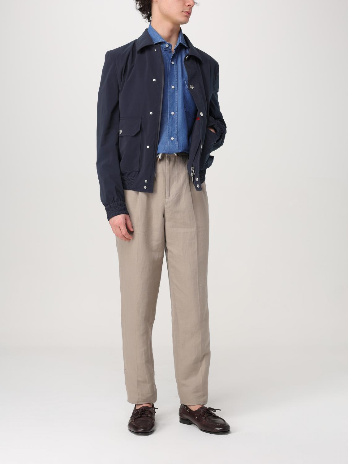 BRUNELLO CUCINELLI 재킷: 코트 남성 Brunello Cucinelli, 블루 - Img 2