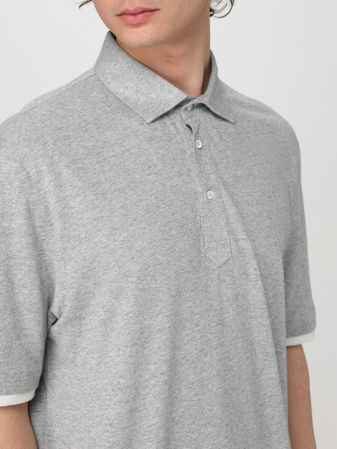 BRUNELLO CUCINELLI POLO SHIRT: Polo shirt men Brunello Cucinelli, Grey - Img 5