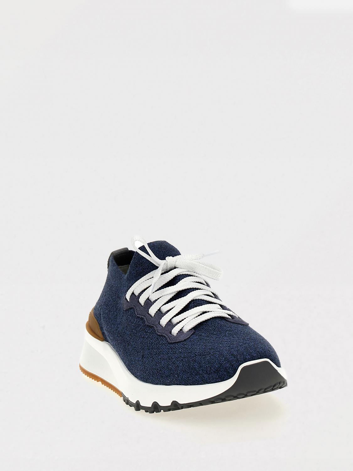BRUNELLO CUCINELLI SNEAKERS: Sneakers Brunello Cucinelli in maglia di cotone , Blue - Img 2