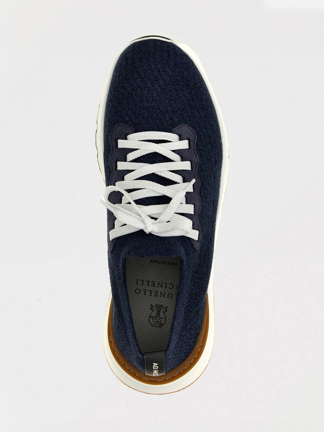 BRUNELLO CUCINELLI SNEAKERS: Sneakers Brunello Cucinelli in maglia di cotone , Blue - Img 4