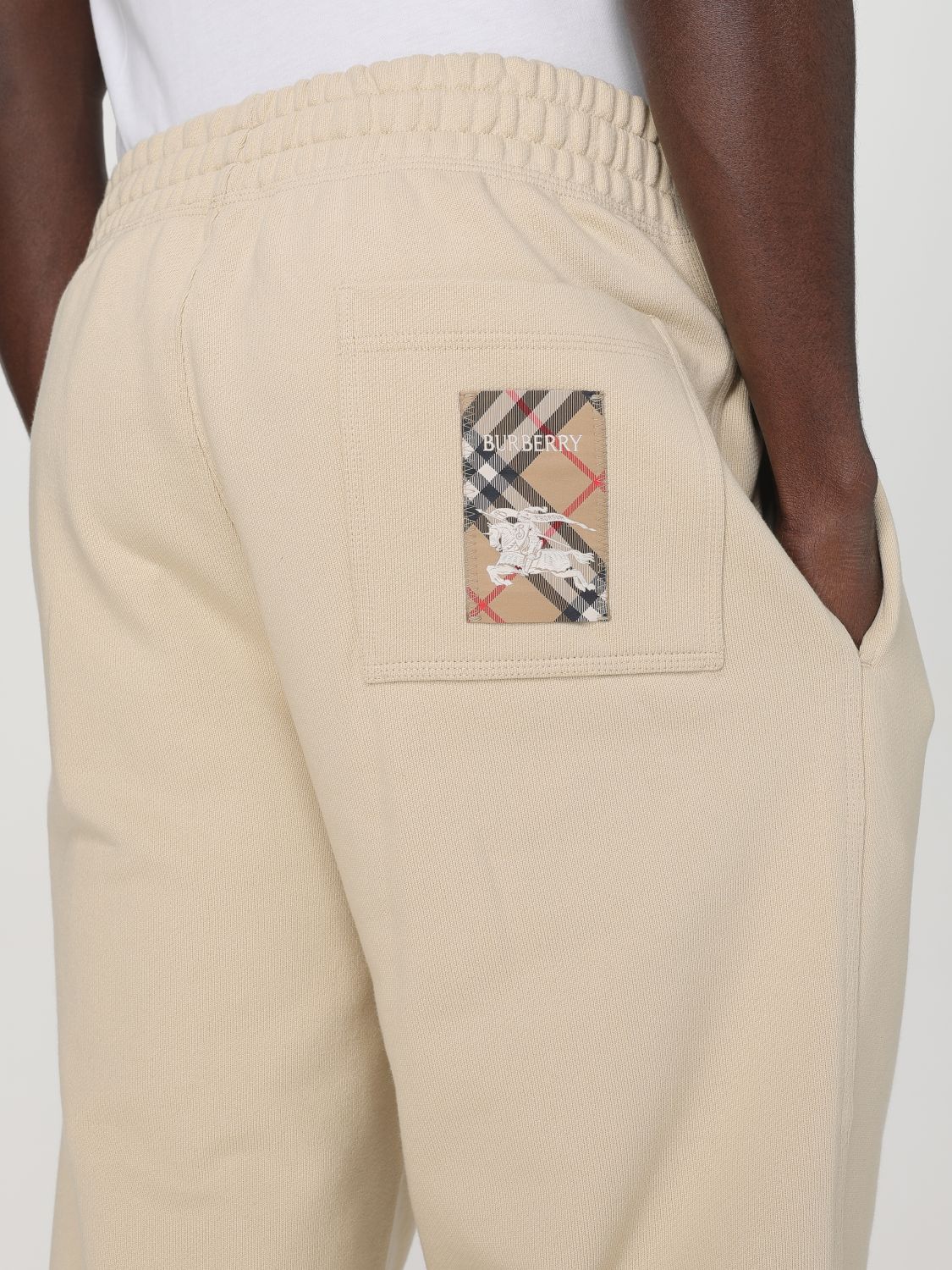 BURBERRY PANTS: Pants men Burberry, Beige - Img 4