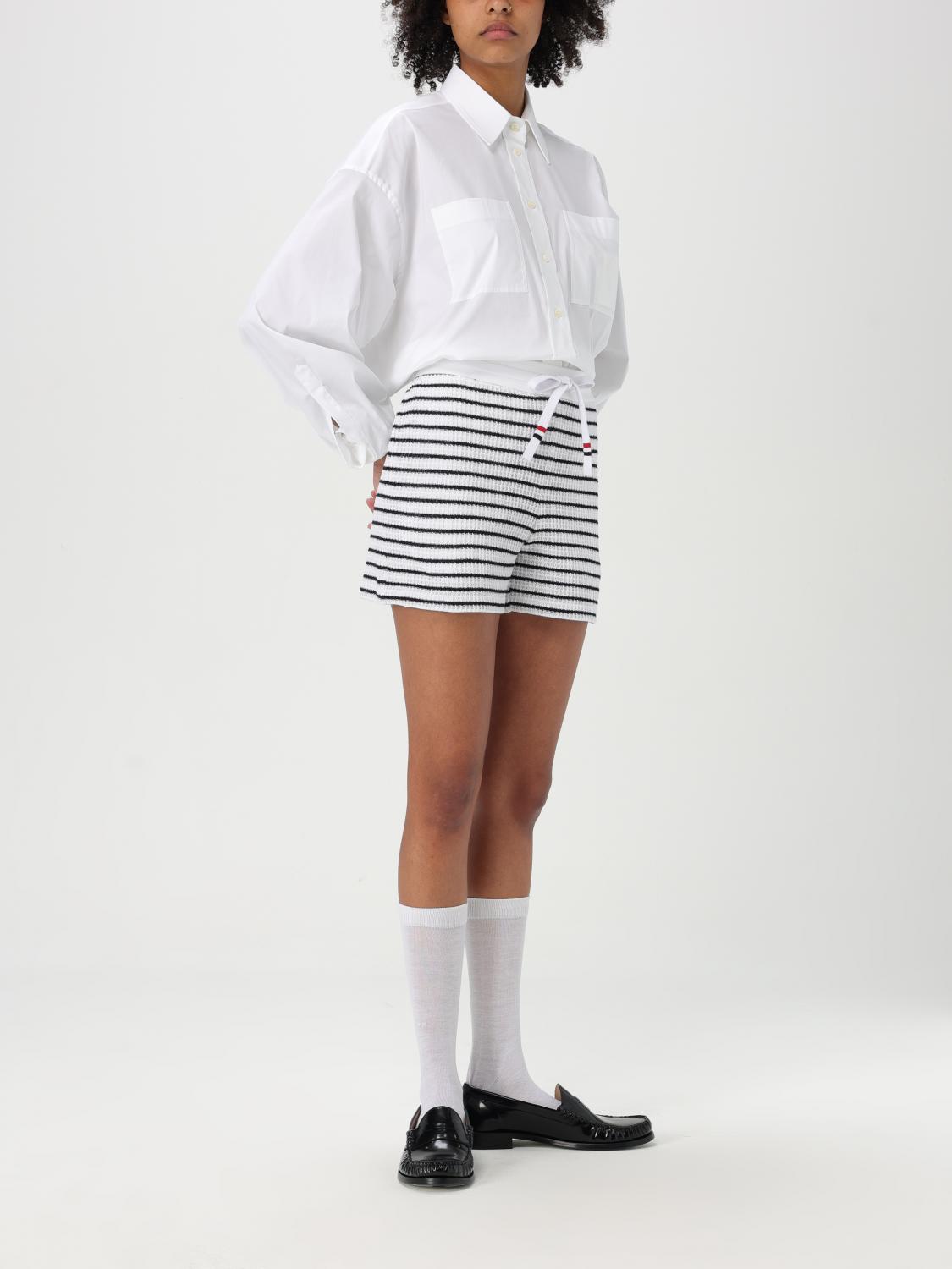 THOM BROWNE PANTALONCINO: Shorts in cotone a righe Thom Browne, Fantasia - Img 2