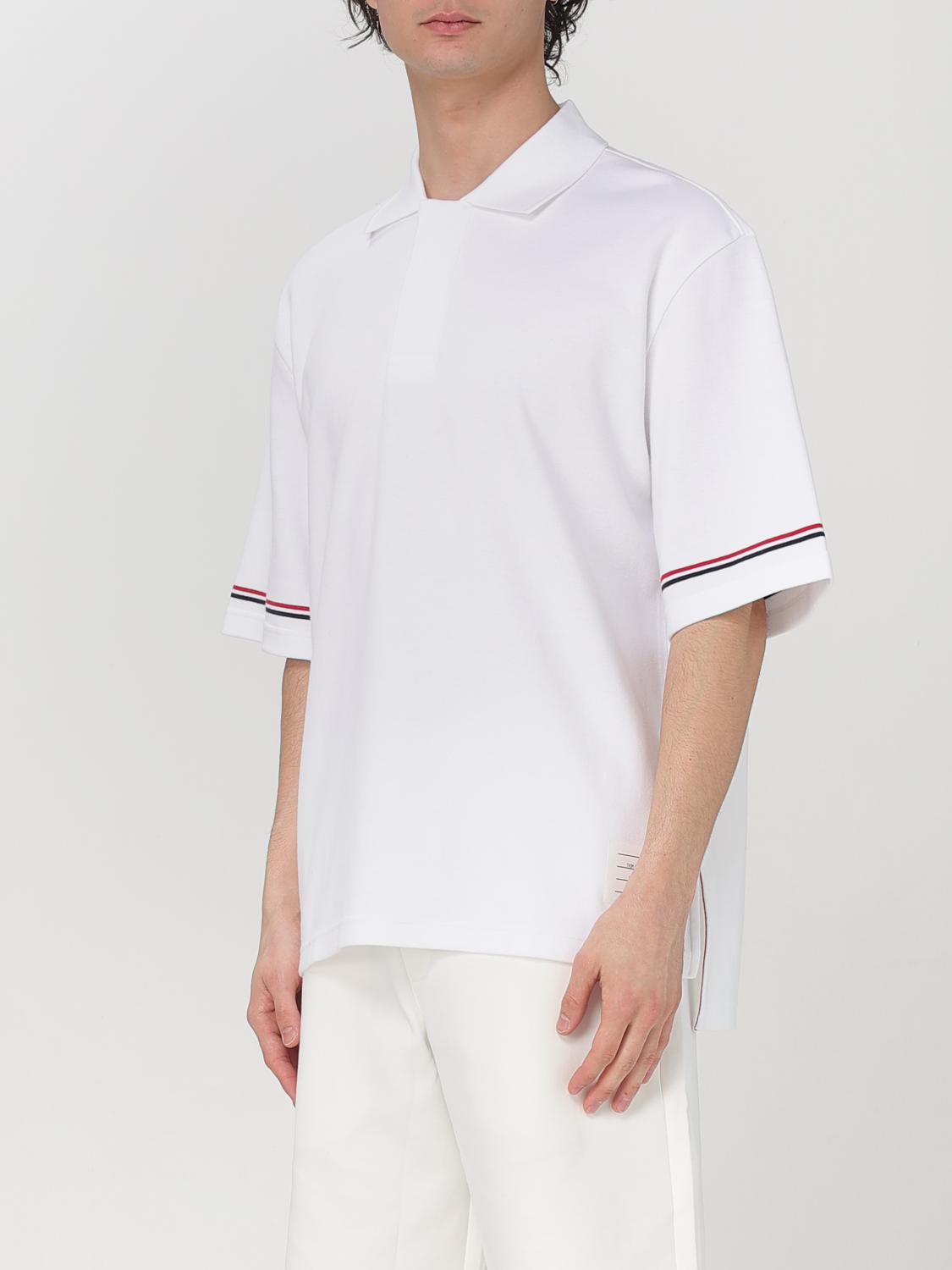 THOM BROWNE POLO SHIRT: Polo shirt men Thom Browne, White - Img 4