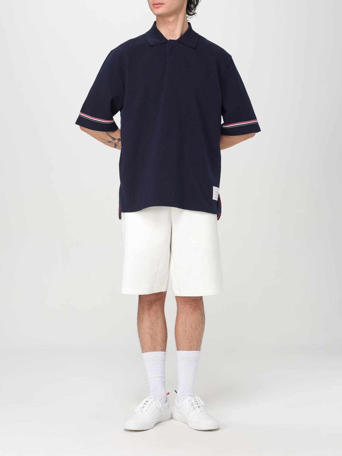 THOM BROWNE POLO SHIRT: Polo shirt men Thom Browne, Blue - Img 2