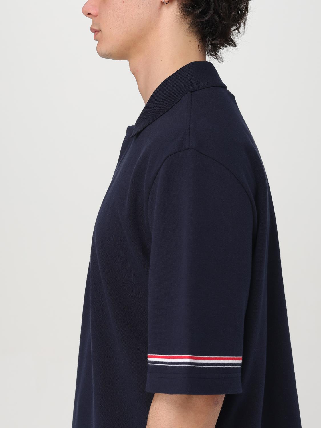 THOM BROWNE POLO SHIRT: Polo shirt men Thom Browne, Blue - Img 5