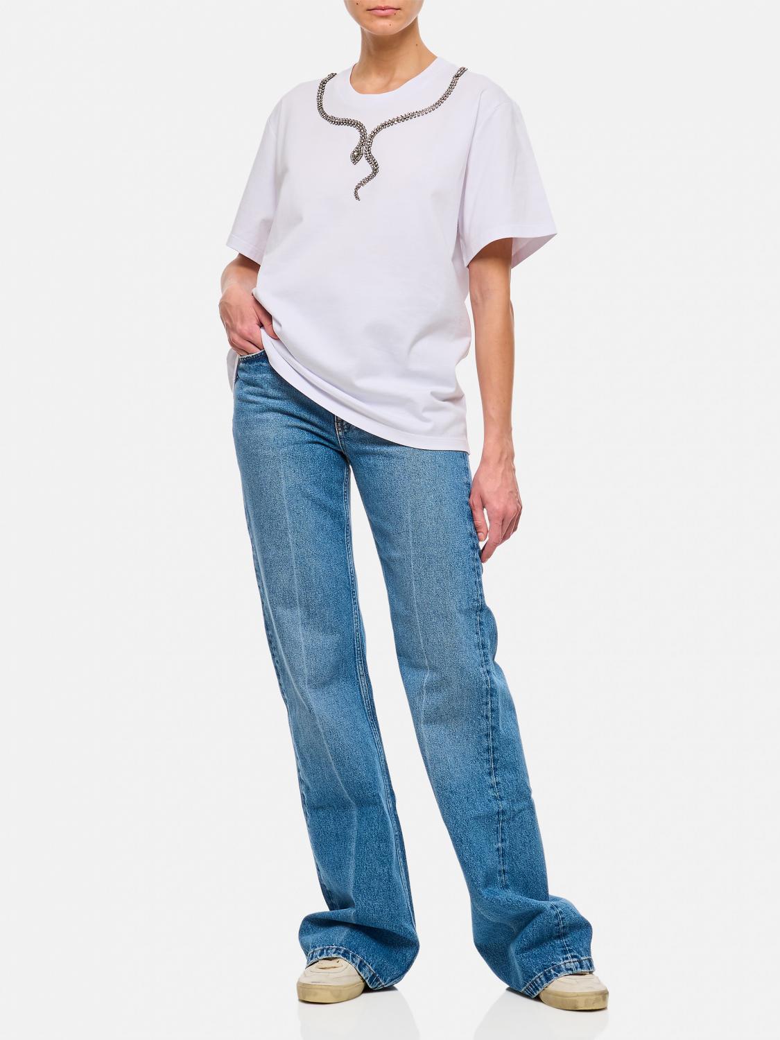 STELLA MCCARTNEY T-SHIRT: T-shirt Stella McCartney in cotone con snake , Bianco - Img 2