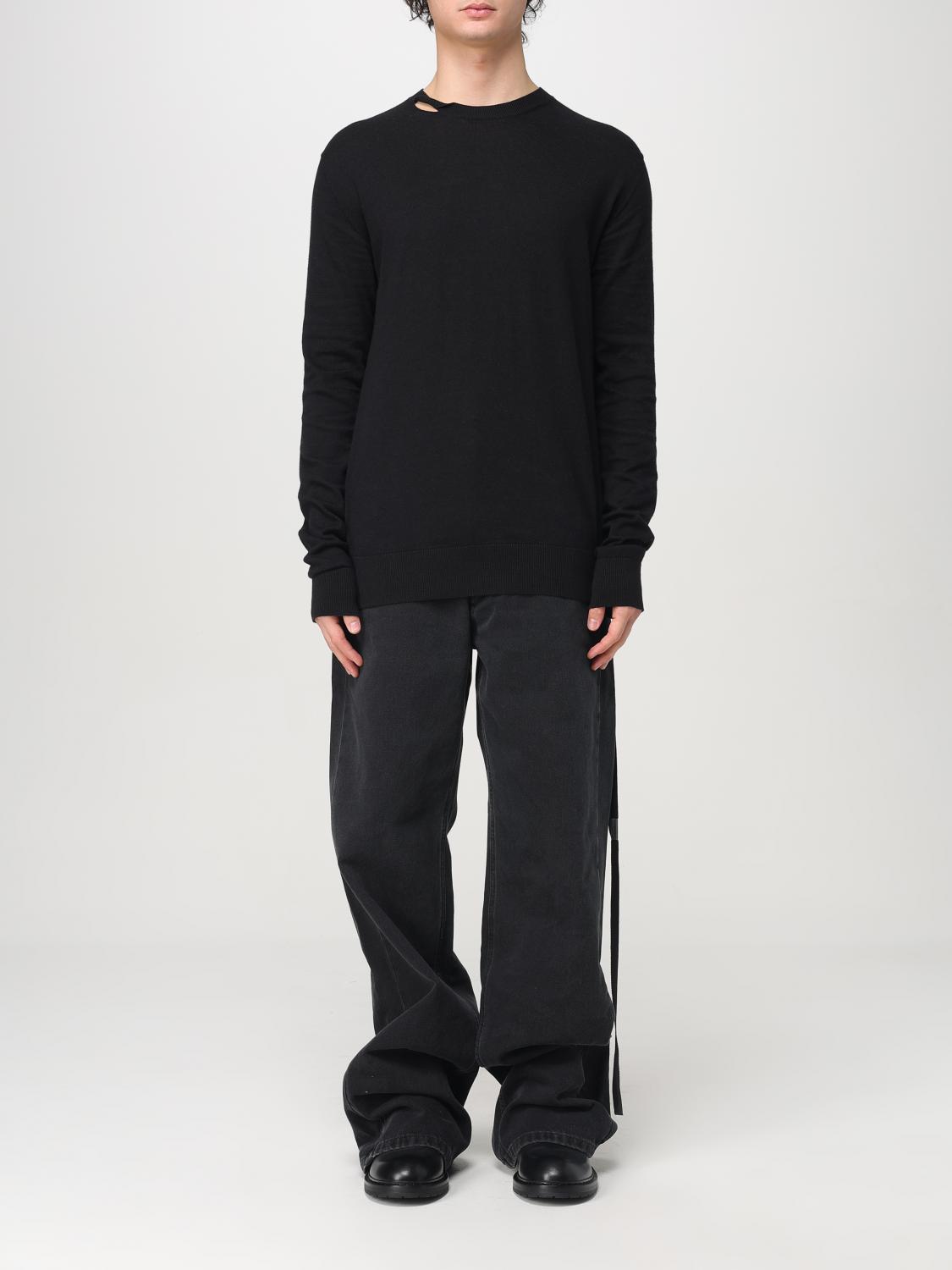 ANN DEMEULEMEESTER MAGLIA: Maglia Ann Demeulemeester in cotone e cashmere , Nero - Img 1