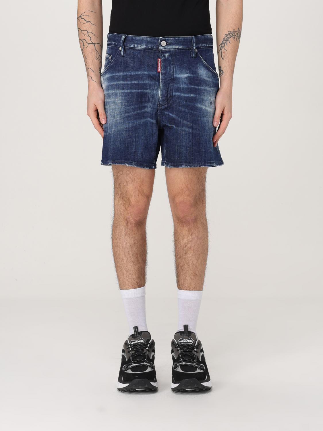DSQUARED2 SHORTS: Dsquared2 bleached denim shorts, Denim - Img 1