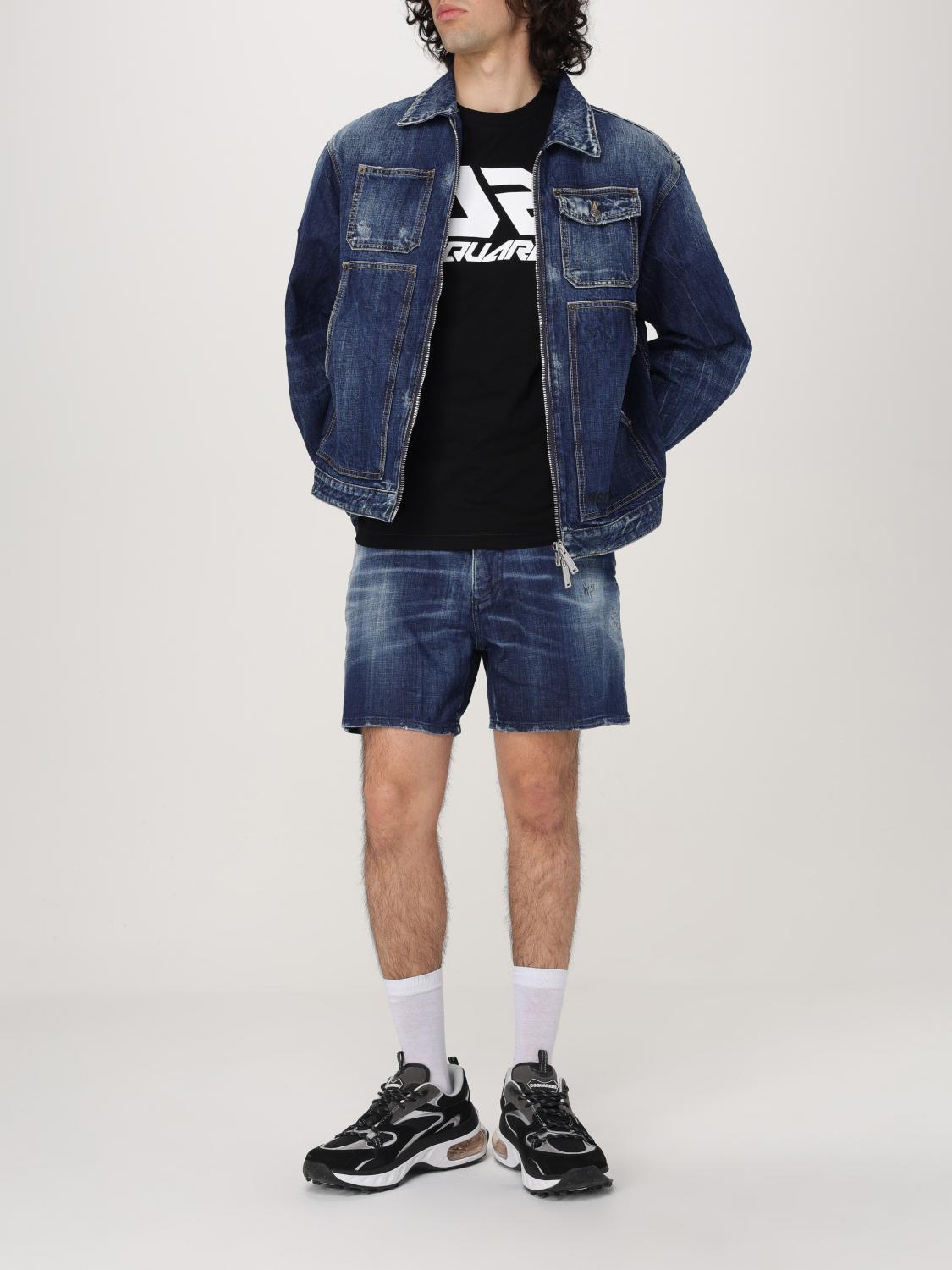DSQUARED2 SHORTS: Dsquared2 bleached denim shorts, Denim - Img 2
