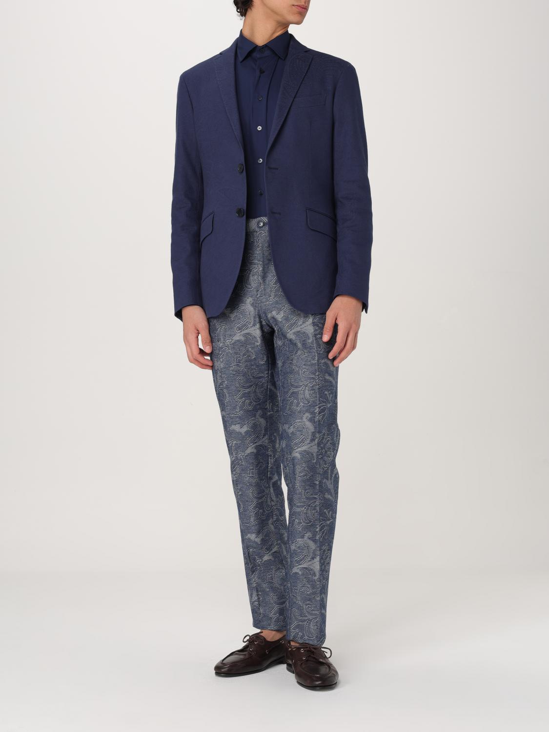 ETRO CAMICIA: Camicia classica Etro in cotone stretch , Blue - Img 2