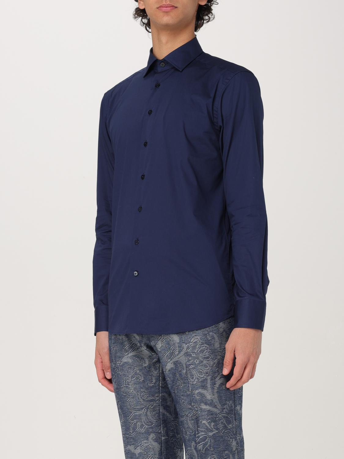 ETRO CAMICIA: Camicia classica Etro in cotone stretch , Blue - Img 4