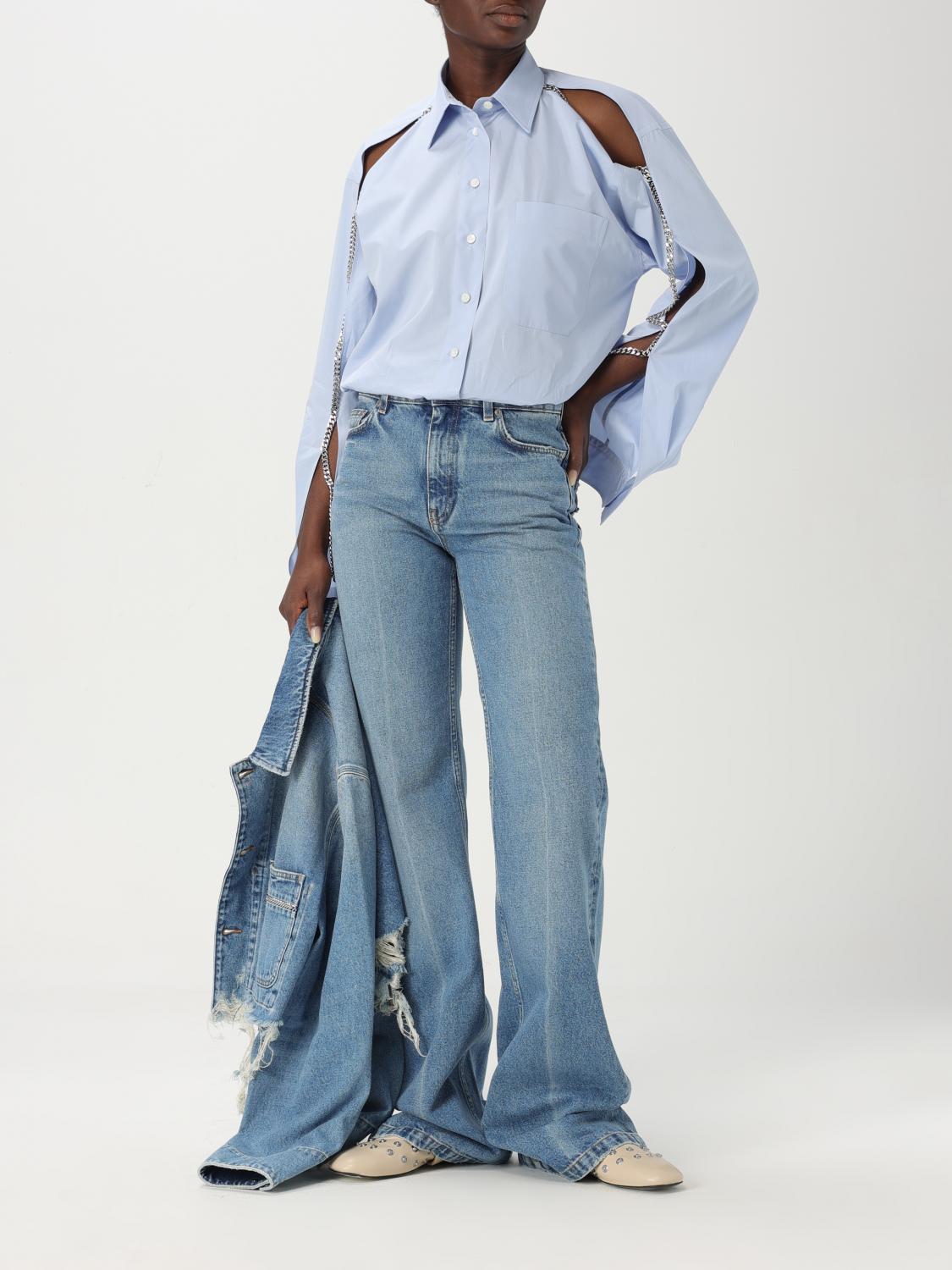 STELLA MCCARTNEY SHIRT: Stella McCartney shirt with chain detail, Blue - Img 2