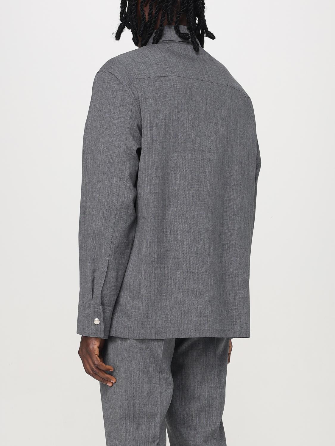 JIL SANDER GIACCA: Overshirt Jil Sander in lana , Grigio - Img 3